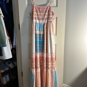 Multicolor Bohemian Maxi Sundress